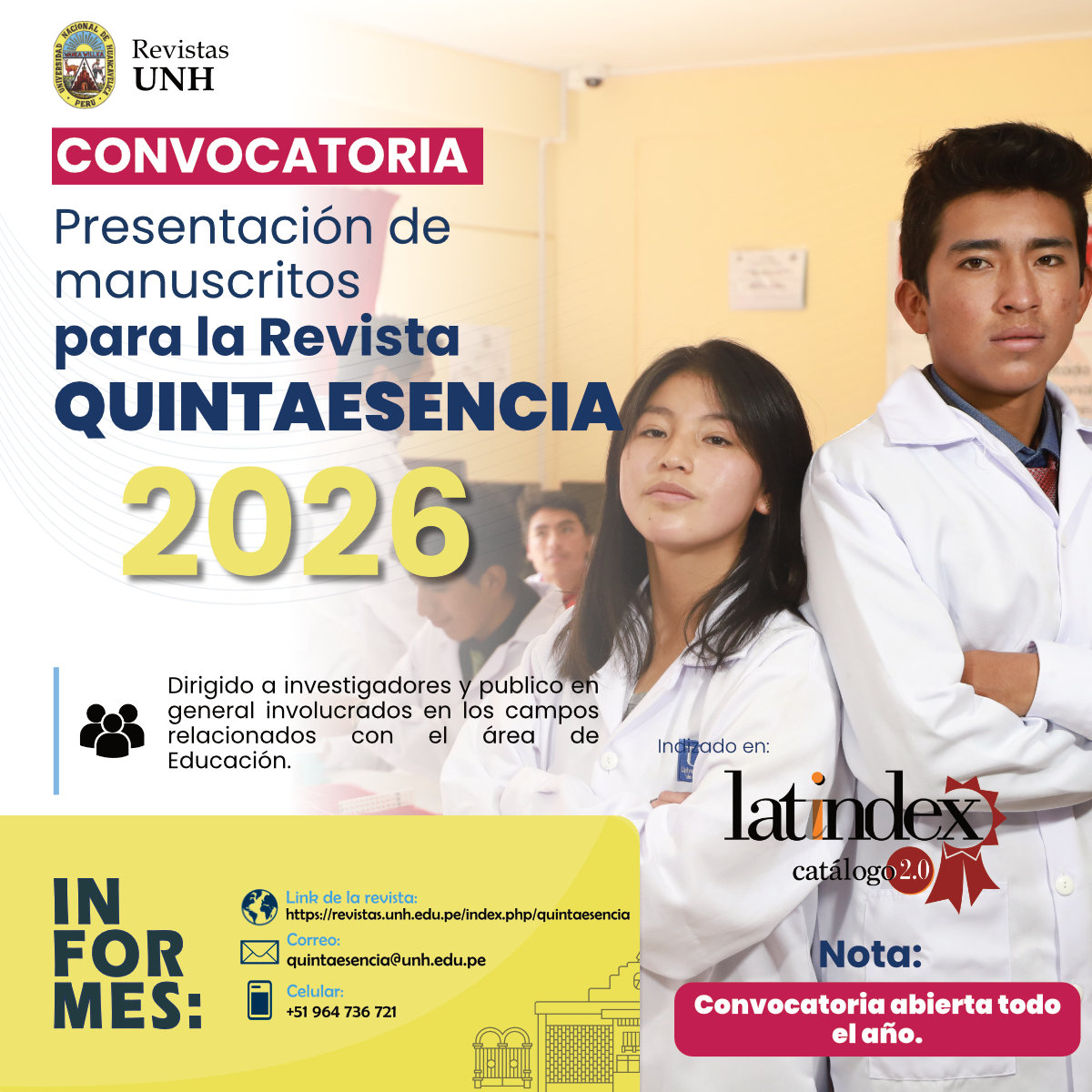 Convocatoria para la Revista Quintaesencia