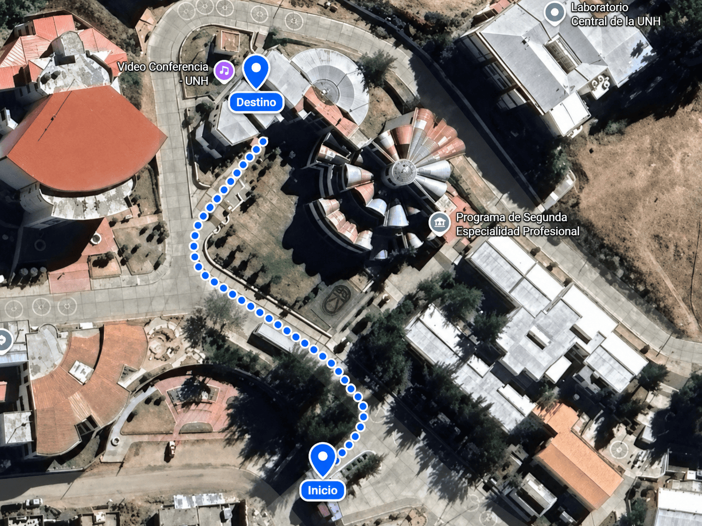 Mapa del recorrido desde la entrada hasta la Direcci&oacute;n de Gesti&oacute;n Estrat&eacute;gica de Investigaci&oacute;n